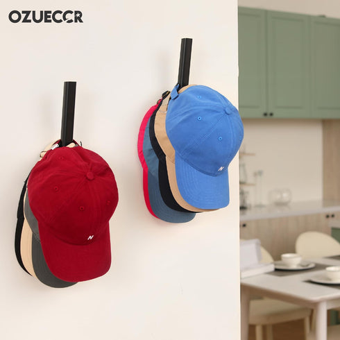 Hat storage for baseball caps - Sturdy Space Saving Hat Holder on Wall Display for Hats, Bags, Clothes, Towels - Easy to Install Screw-in Wall Hat Rack Storage Organizer Hanger by Ozueccr