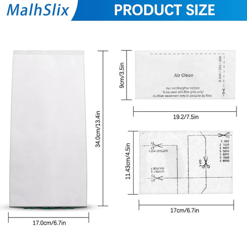 Type U 3D Airclean Vacuum Bags, 12 Packs Compatible for Miele S7000-S7999 Upright and Dynamic U1 Series
