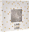 Pioneer Photo Albums Golden Dots Live Laugh Love, 200 pkt 4x6 Pocket Photo Album, Gold
