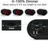 REACHER Small LED Digital Alarm Clock, Full Range Brightness Dimmer, USB Charger, Adjustable Alarm Volume