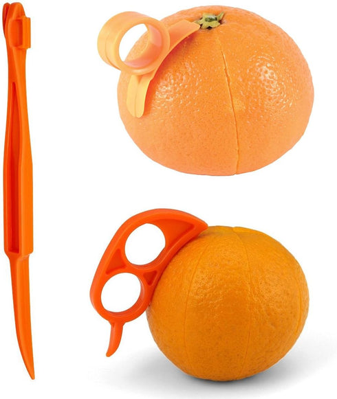 Orange Peeler Set Cosmer - Easy Open Citrus Lemon Citrus Peel Cutter Vegetable Slicer Fruit Tools Kitchen Gadgets (15
