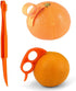 Cosmer Set of 15 Orange Citrus Peelers, Plastic Easy Slicer Cutter Peeler Remover Kitchen Accessories