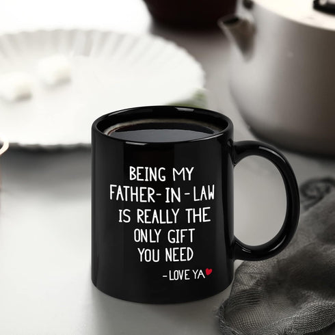 Being My Father-in-law Coffee Mug - 11 Oz Black Gift for Christmas Birthday or Father's Day from Daughter Son