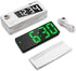AMIR Alarm Clock, LED Desktop Clock with Temperature Display, Adjustable Brightness for Home (Plug Not Included)