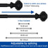 Curtain Rods for Windows 48-84 inch, 3/4 inch Heavy Duty Adjustable Decorative Rods for Bedroom and Living Room