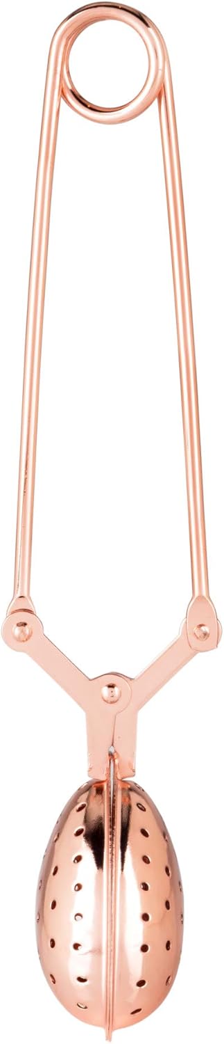Pinky Up Heart Shaped Tea Ball, Reusable Loose Leaf Tea Infuser, Stainless Steel, Rose Gold