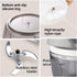 Manual Food Processor Vegetable Chopper, 2.3 Cup Mini Hand Pull String Onion Chopper, Garlic Mincer, White