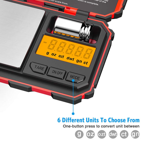Digital Pocket Scale, 200g /0.01g Kitchen Scale, Electronic Smart Scale with 50g Calibration Weight, Mini Digital Scale