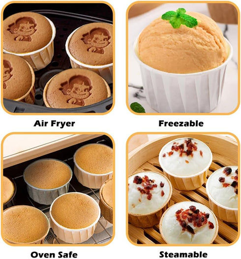 200 PCS Standard Size Cupcake Liners, Greaseproof Muffin Wrappers, Paper Holders for Parties and Bakery Gifts