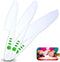 3-Piece Nylon Knives for Kids Curious Chef - White & Green - Child Safe & Serrated Blunt Tip Chef Knives - Safe for