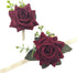 Arlai Wedding Prom Corsage and Boutonniere Set, Artificial Flower Rose Wrist Corsage with Ribbon Bracelet