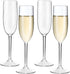 MICHLEY Tritan Champagne Flutes Glassware, Set of 4 Unbreakable Plastic Wine Glasses, 6 oz, Crystal Clear