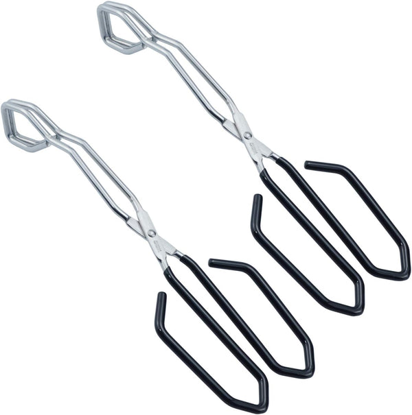 Scissor Cooking Tongs, 11-Inch Stainless Steel Kitchen Scissor Tongs, Set of 2