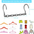 Space Saving Hangers, 10PCS Magic Hangers, 5 Holes Sturdy Plastic Clothes Organizer, Gray