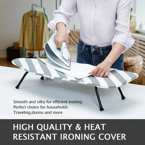 12.5 x 32 Inch Mini Ironing Board Cover - Extra Thick Pad, Resists Scorching and Staining