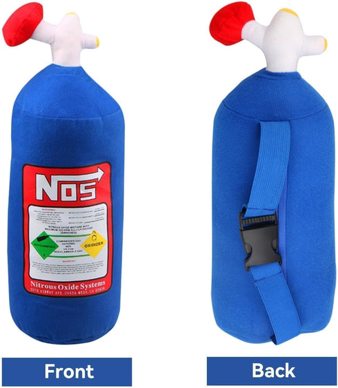 Car Neck Pillow, NOS Bottle Design Plush Headrest Pillow for Car Seat, Office Chair, Travel, 11 x 4.7in (1)