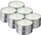Tribello White Tea Lights Candles, Unscented Tealight Candles for Home, Travel, Emergencies - 12 Small Candles