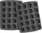 Webake Mini Muffin Cupcake Tin Pan, Silicone Non-stick Baking Mold for Mini Pie, Quiche, Pack of 2