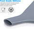 Collapsible Silicone Funnel for Filling Bottles, Fan-Shaped, Foldable, Food Grade, Gray