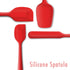 4 Piece Silicone Spatula Set, Flexible Heat Resistant Non-scratch Baking Cooking Rubber Spatulas with Stainless Steel
