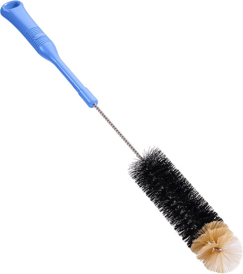 Bottle Cleaning Brush, 17 Inches Extra Long Handle Water Bottle Brush, Flexible Bendable Cleaner for Washing Narrow Neck Bottles, Wine Decanter, Kombucha, Pipes, Beer Brewing Supplies, 2 Pack by MOSOLAN