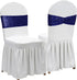 Poise3EHome Sequin Chair Sashes - Navy Blue Folding Chair Covers Bow for Wedding Party Reception Decorations, 10 PCS