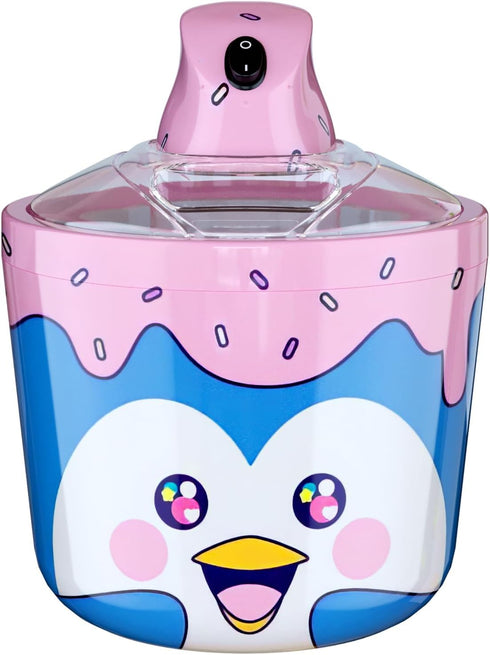 Ice Cream Maker Machine for Kids – 1.2 Quart Penguin Electric Ice Cream Maker, Best Countertop Machine for Families