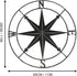 aboxoo Round Metal Compass, Decorative Compass Metal Wall Art, 11 Inch Black Diameter Farmhouse Indoor Outdoor Decor