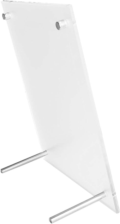 Frameless Clear Acrylic Tabletop Photo Frames, Free Standing Desktop Picture Frame (5x7)