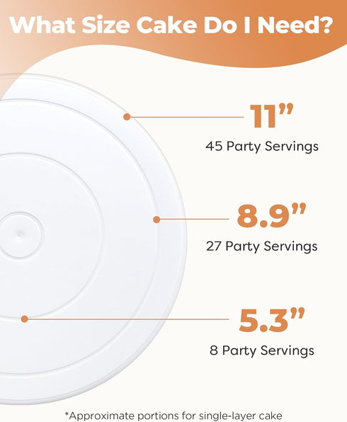 Kootek 11 Inch Cake Stand, Rotating Cake Turntable for Decorating, Display & Baking, Smooth Revolving Spinner Stand