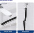 Hard Bristle Crevice Cleaning Brush - Effective Tool for Cleaning Small Gaps in Kitchen, Toilet, and Windows (9), Black
