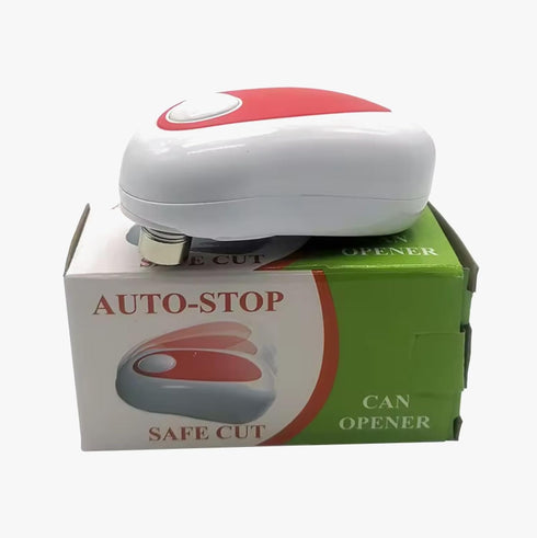 KitchenHelper Portable Compact Electric Cordless Can Opener with Bonus Bottle Opener, Cranberry