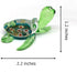 ZOOCRAFT Sea Turtle Hand Blown Glass Figurine, Collectible Aquarium Miniature Home Garden Decor, Personalized Gift