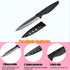 Steak Knives Set of 6 - Extremely Sharp Kitchen Ceramic Black Blade Knives