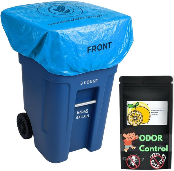 Trash Can Smell Eliminator Cover Odor Eliminating Bag Lemon Scented Durable Chemical