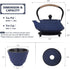 Set 4 Japanese Style Cast Iron Teapot with Tea Cups Iron Tea Kettle with Infuser Hemp Rope Trivet Asian Gift for Adults