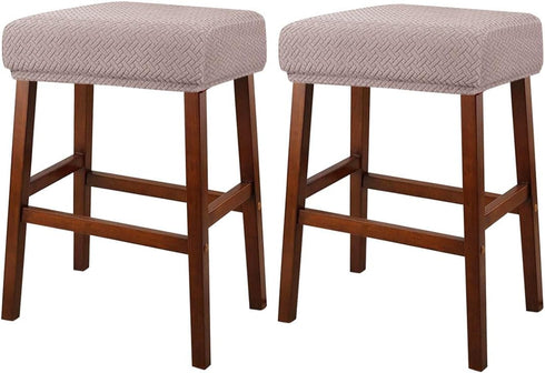 Lussenwert Stool Covers Rectangular Set of 2, Jacquard Vanity Stool Covers Stretch Washable