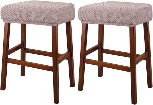Lussenwert Stool Covers Rectangular Set of 2, Jacquard Vanity Stool Covers Stretch Washable