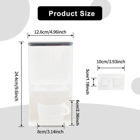 Containers(1L) Detergent Dispenser for Laundry Room,Wall-Mounted Laundry Detergent Dispenser with Spigot Cup