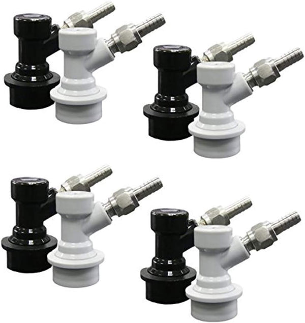 PERA Corny Keg Quick Disconnect Ball Lock Disconnect Set, Stainless Steel Swivel Nut for Home Brewing