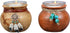 Southwest Pots Candle Holders – Set of 2 Rustic Votive Holders with Twine & Bead Accent – 3.6" x 2.8"