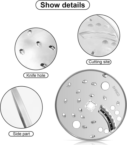 SLICE SHRED DISC BLADE for Hamilton Beach Food Processor - Compatible with Models 70730, 70670, 70740, 70760