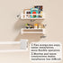 15.7 Inch Set 3, Floating Nursery Book Shelves for Wall, Nature Solid Wood Wall Mounted Bookshelf of Hanging