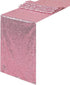 JYFLZQ Rose Pink Sequin Table Runner 12" x 72", Sparkly Pink Metallic Glitter Sequin Runner for Birthday Party