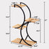 4-Tier Bamboo Plant Stand Rack Multiple Flower Pot Holder Shelf Indoor Outdoor Planter Display Shelving Unit for Patio