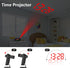 Projection Alarm Clock for Bedroom Ceiling, 180° Rotatable Projector, 7.4” Mirror RGB Digital LED Display, Dual Alarm