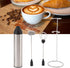 Powerful Handheld Milk Frother - Lightweight Electric Whisk with 2 Mixing Heads, Battery Operated Stainless Steel Mixer