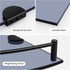 Set 2 Glass Bathroom Shelves - of Corner Shelves with Rail, Floating Glass Shelves for Bathroom, Kitchen, Living Room