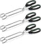 Chef Craft 21591 1-Piece Tongs with Straight Working Ends, Black, 12-Inch (3 Pack)