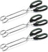 Chef Craft 21591 1-Piece Tongs with Straight Working Ends, Black, 12-Inch (3 Pack)